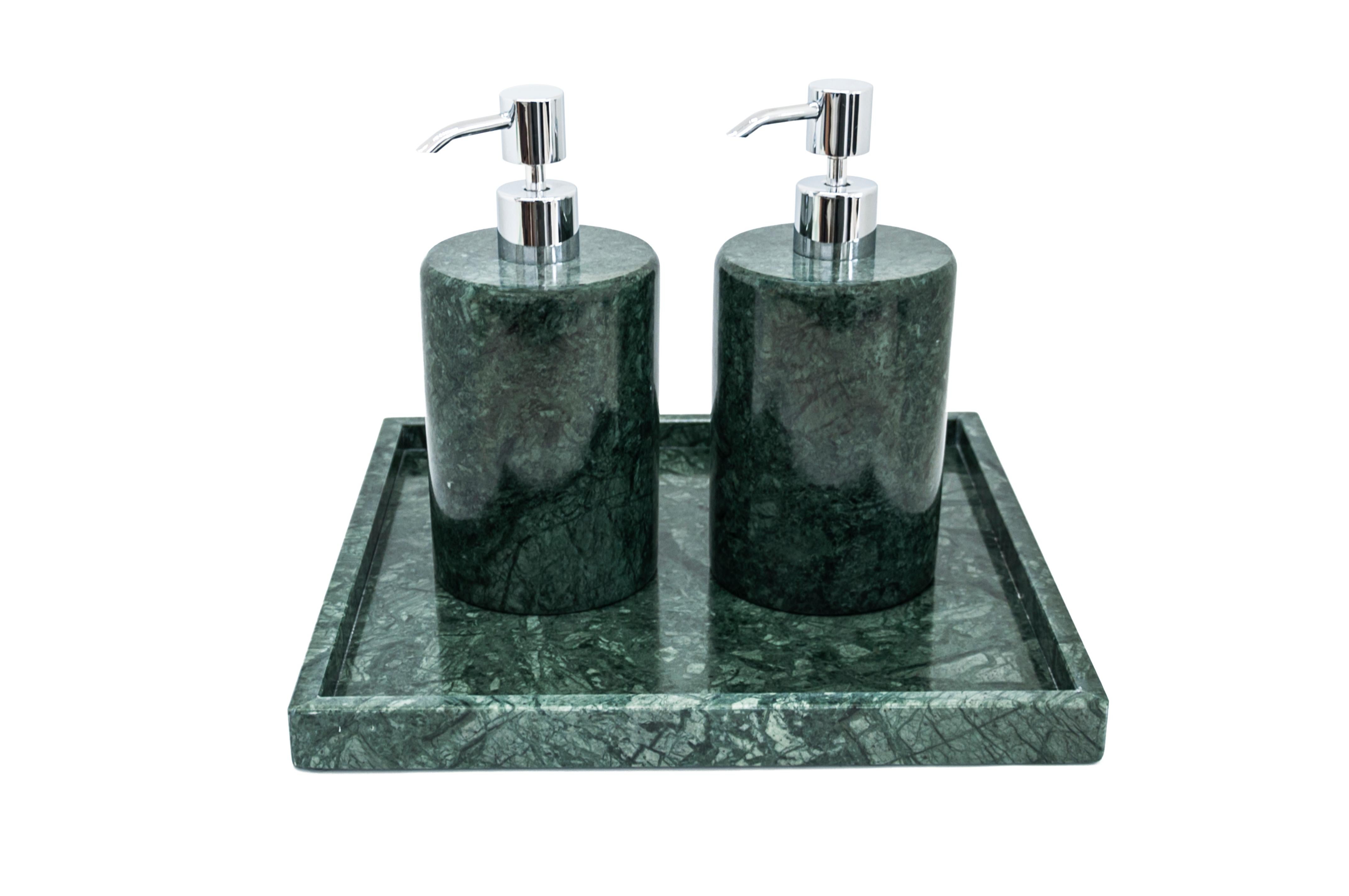 Squared Green Guatemala Marble Tray 1