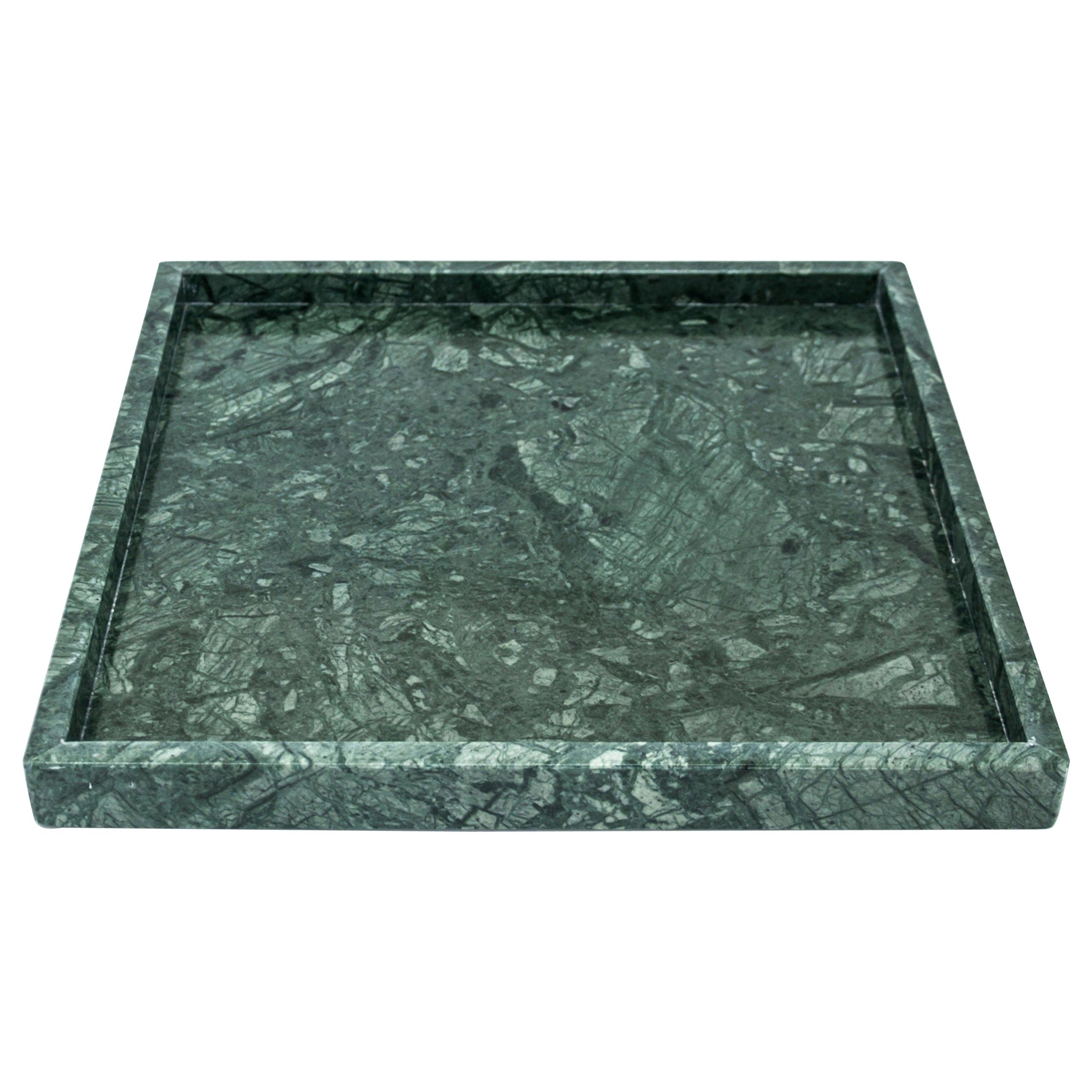 Squared Green Guatemala Marble Tray