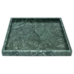 Handmade Squared Green Guatemala Marble Tray