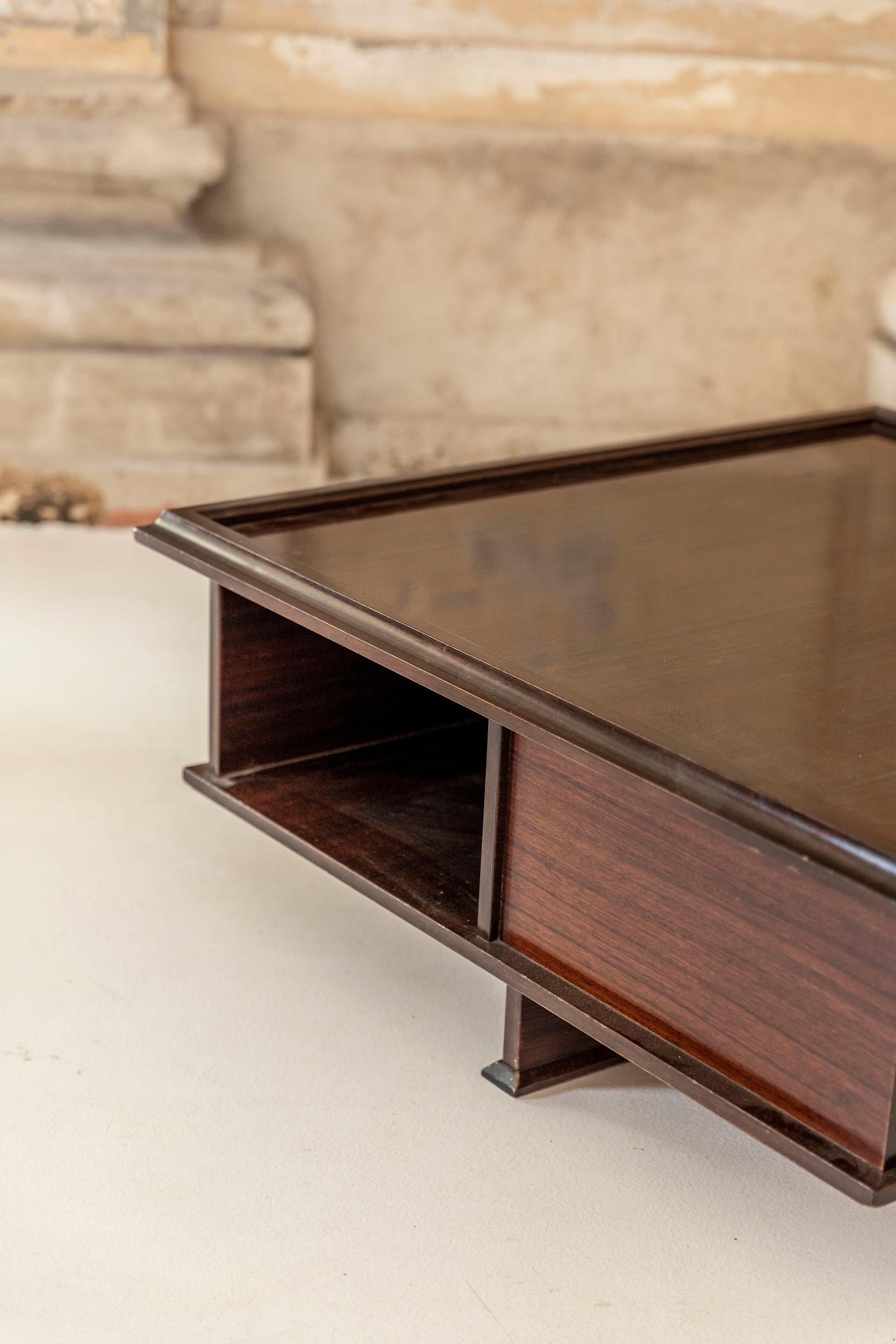 Squared Italian Midcentury Coffee Table For Sale 9