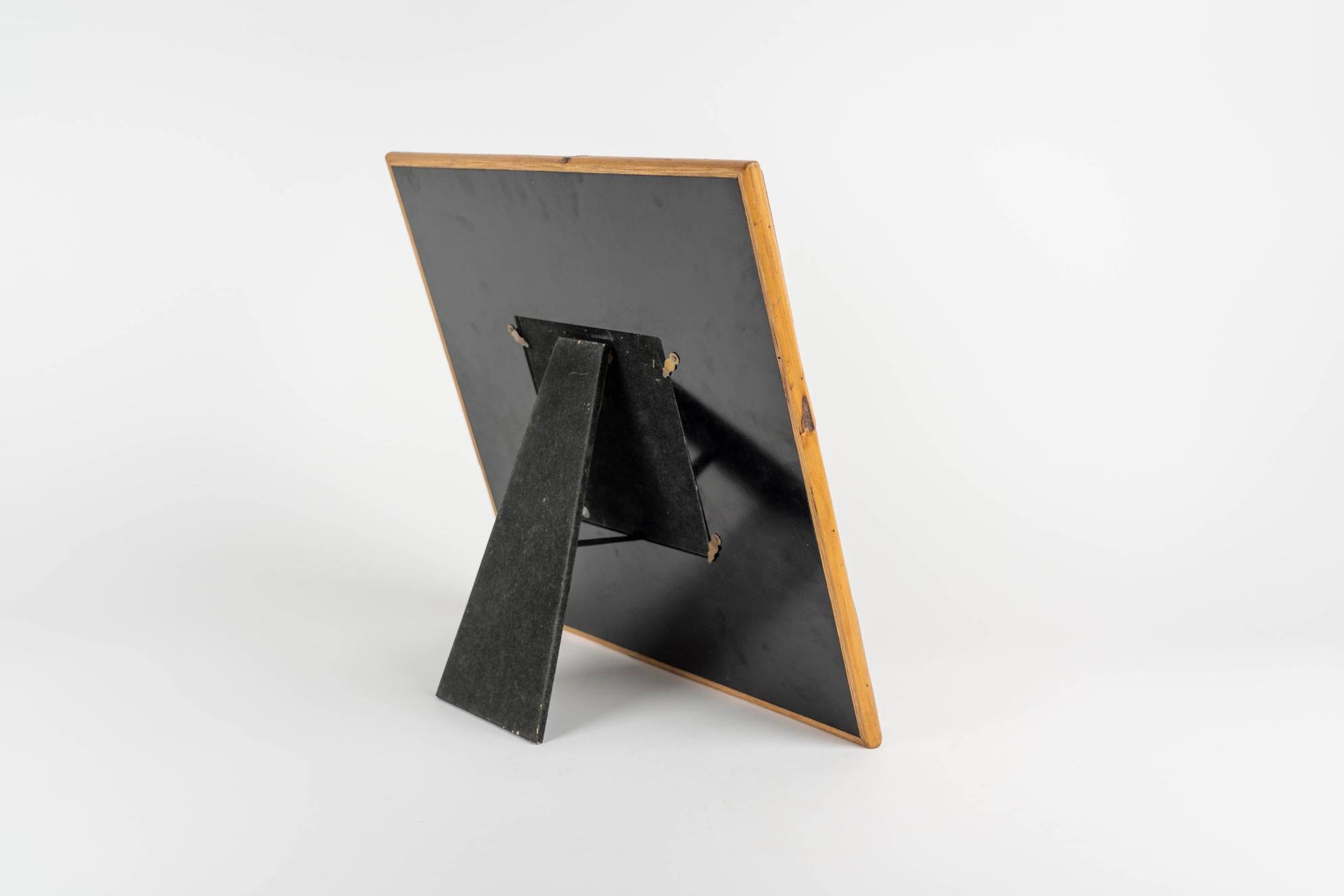 Late 20th Century Squared Picture Frame in Laminate and Bamboo by Tommaso Barbi, Italy 1970s For Sale