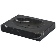 Squared Soap Dish in Black Marquina Marble