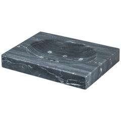 Handmade Squared Soap Dish in Grey Bardiglio Marble