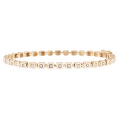 Bracelet français carré en or 18 carats avec diamants