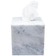 Squared Tissues Cover Box in Marble