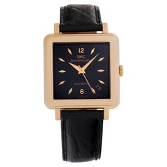 Vintage SquareIWC  1876 in yellow gold with Black dial 32.5mm Automatic watch