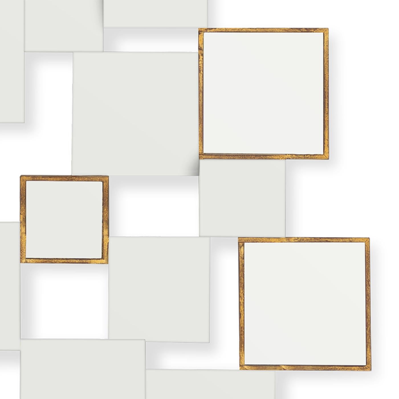 English Squares Concept II Mirror For Sale
