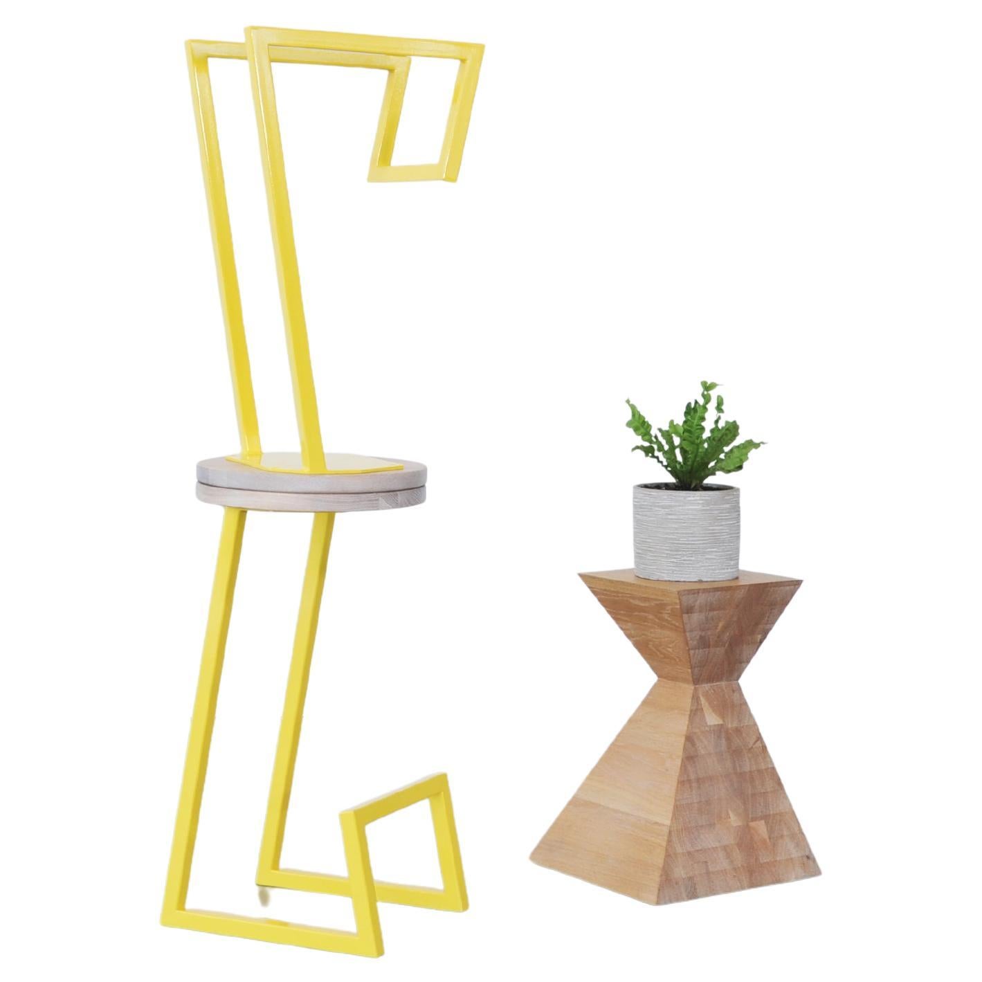 Squaretown Tabouret contemporain en bois massif par Hollis & Morris