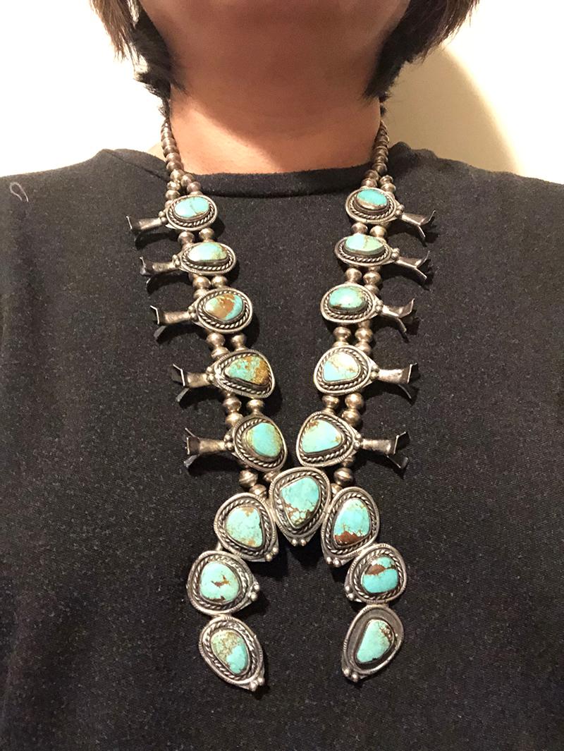 squash blossom turquoise necklace