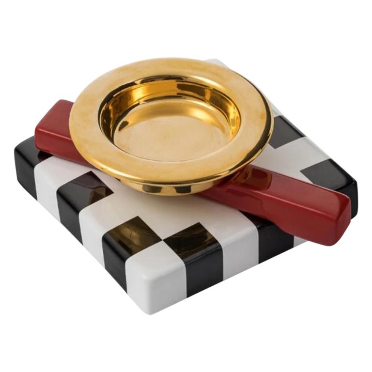 Squash Gold Ashtray, by Maria Sanchez from Memphis Milano For Sale