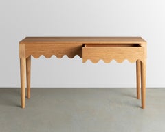 Squiggle Console Table / Hand sculpted Oak