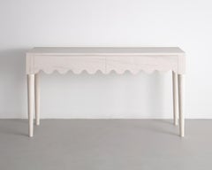 Squiggle Console Table / Hand Sculpted Bleached Maple