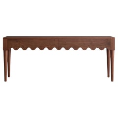 Squiggle Console Table / Hand Sculpted Walnut XL