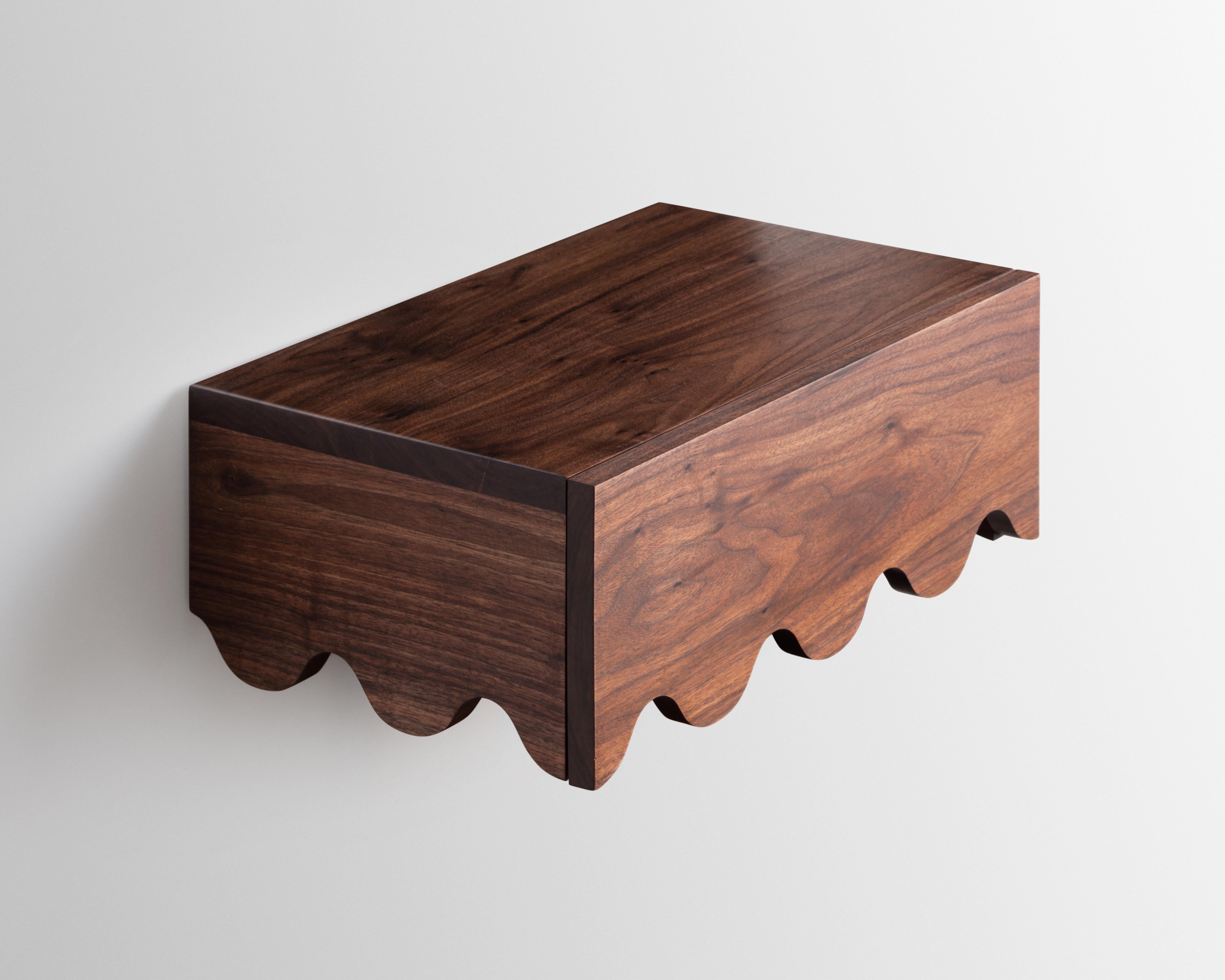 floating wood nightstand