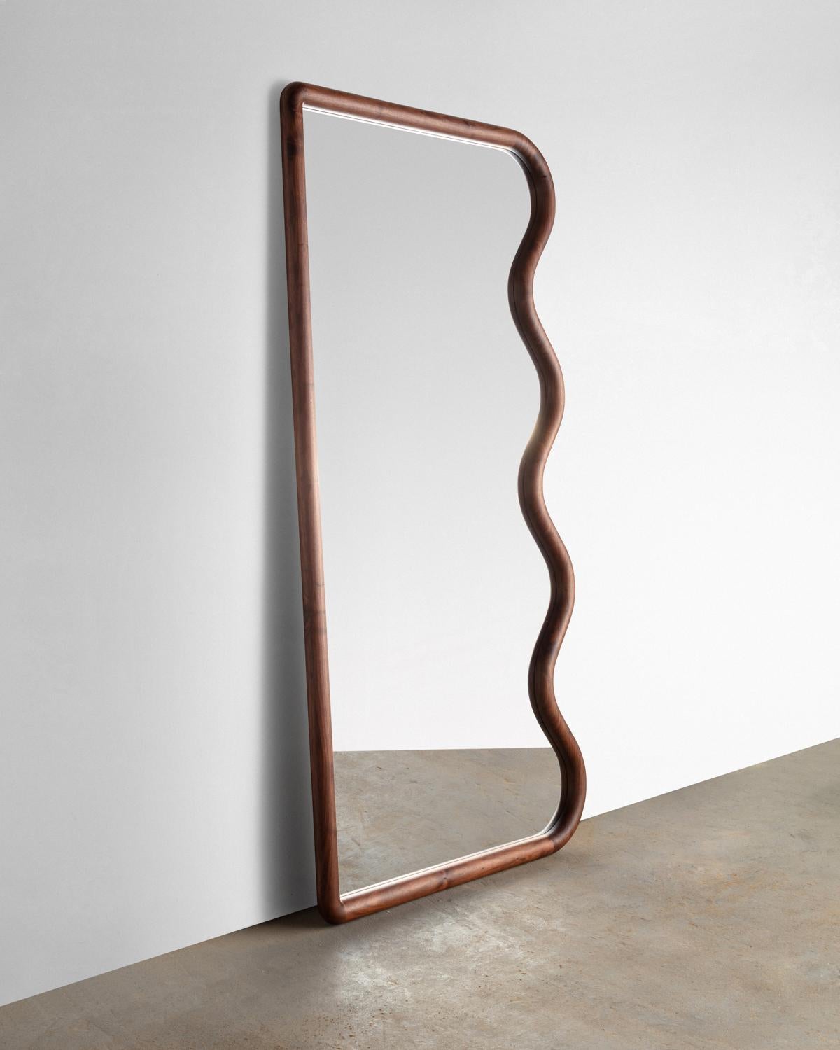 mirror with squiggly frame