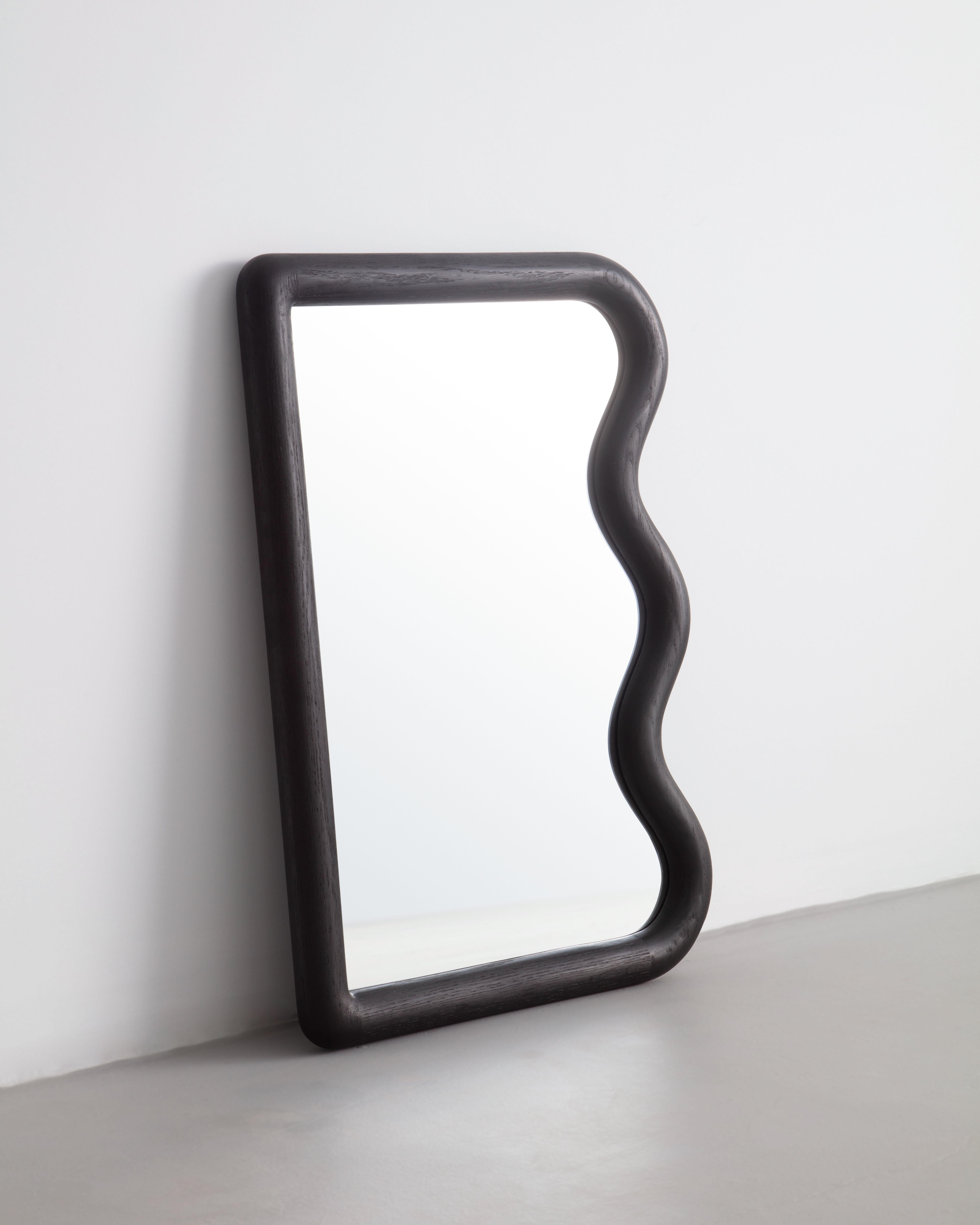 black squiggle mirror