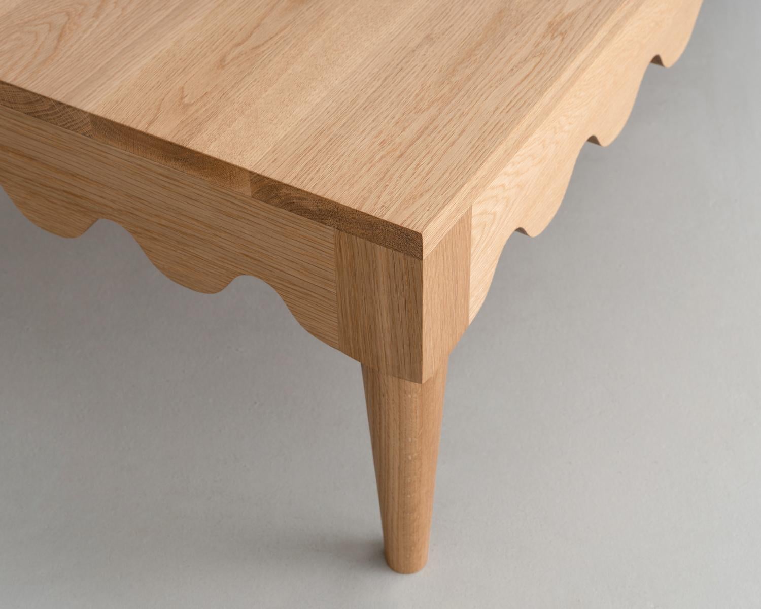 American Squiggle Oak Coffee Table For Sale