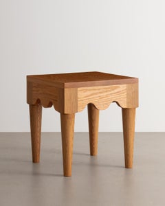 Tavolino Squiggle di Chris Miano, rovere massello, stile American Craftsman