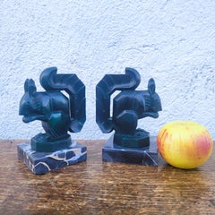Squirrel Bookends, Max Le Verrier, Art Deco, 20th Century