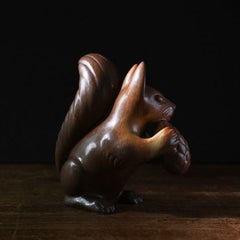 Squirrel Figurine in Ceramic by Gunnar Nylund