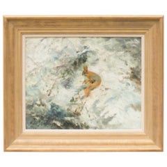 "Squirrel in Winter" Oil on Canvas