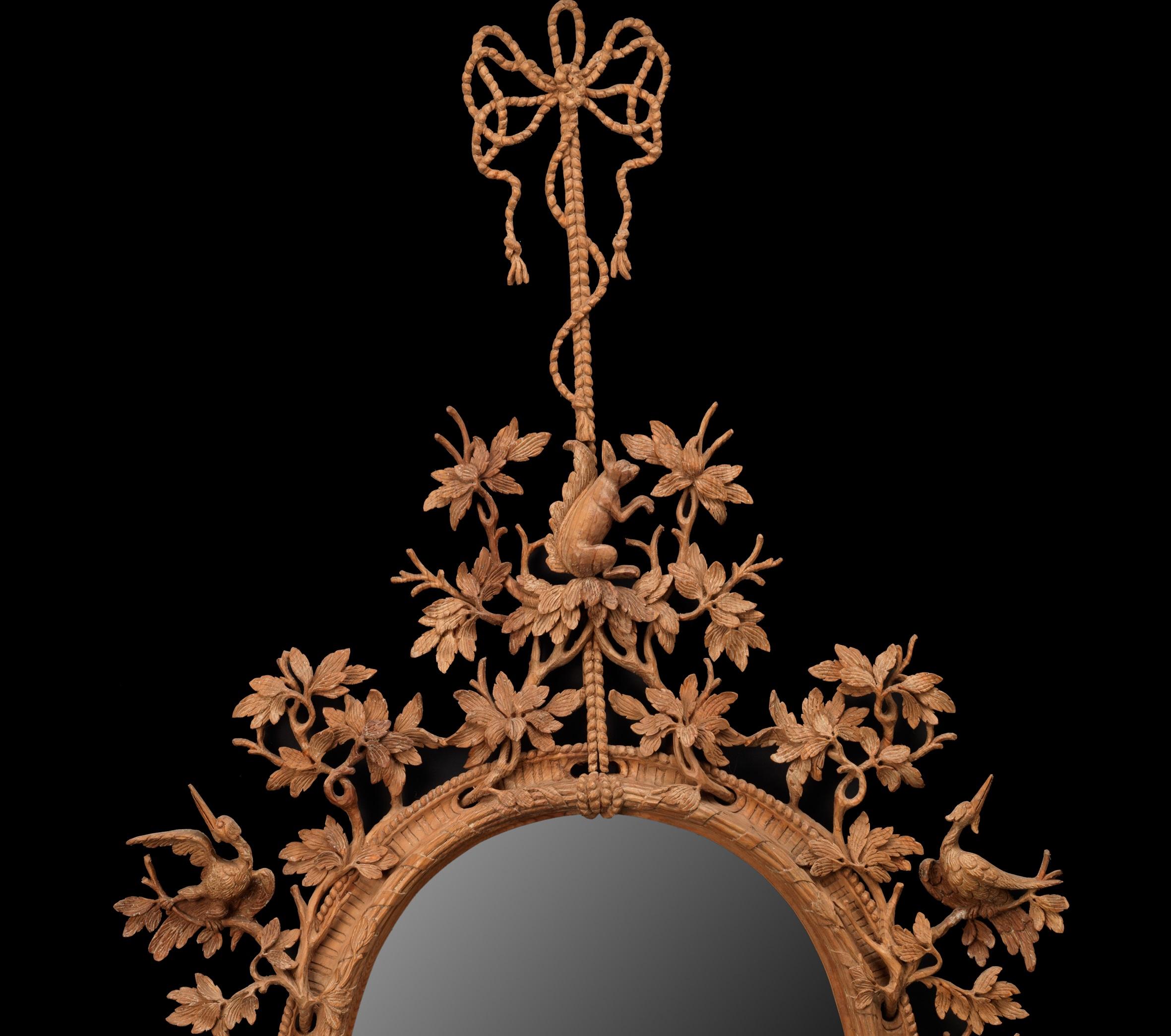 George III Squirrel Mirror in the manner of Thomas Johnson  For Sale
