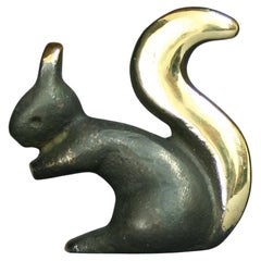 Squirrel Walter Bosse figurines brass patinated new Vienna Austria TALISMAN