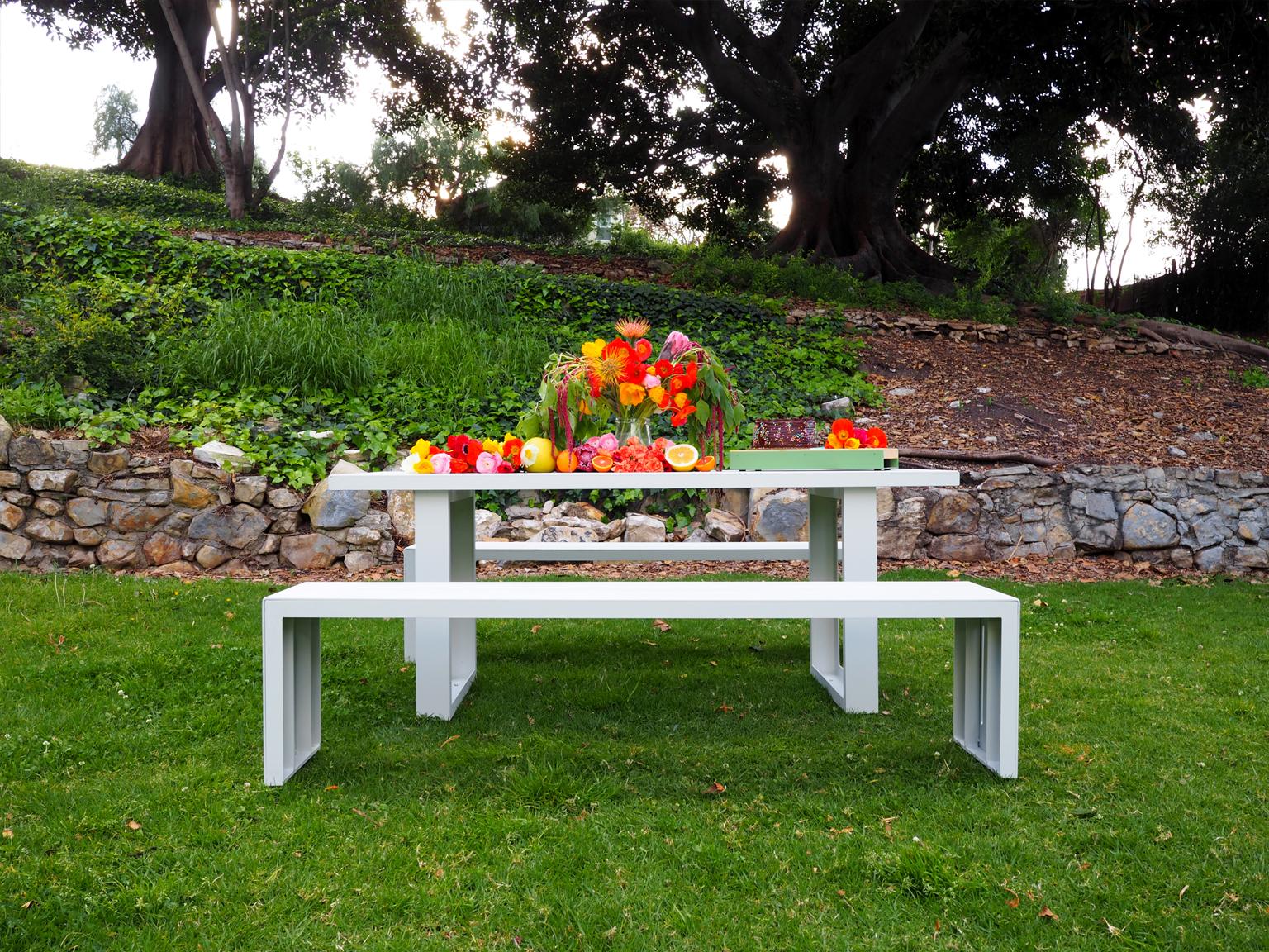 Contemporary Picnic Table / Dining Set - Aluminum  For Sale 1