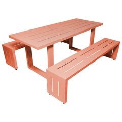 Contemporary Picnic Table / Dining Set - Aluminum 