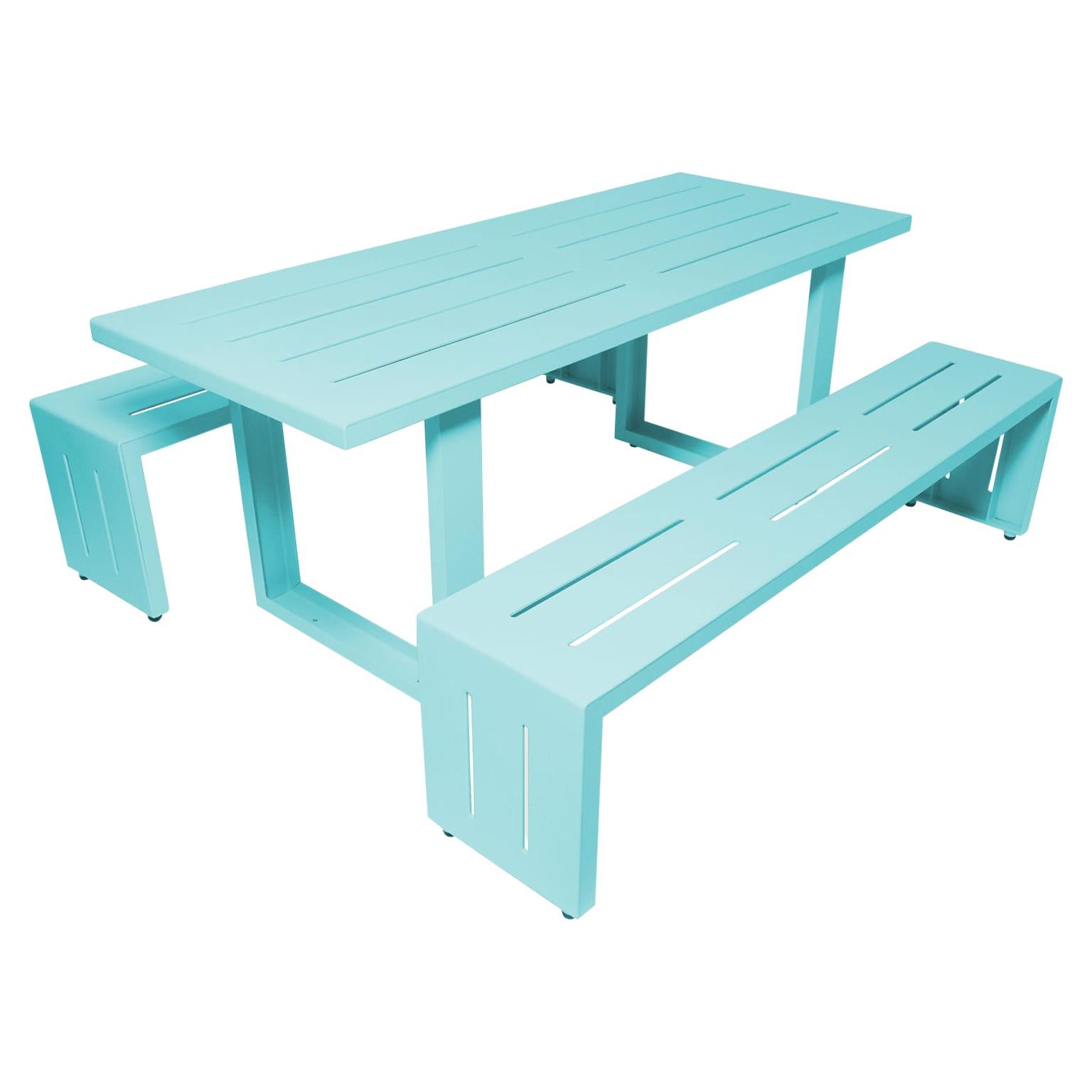 Contemporary Picnic Table / Dining Set - Aluminum  For Sale