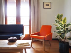 Lounge Chair with White Oak Frame