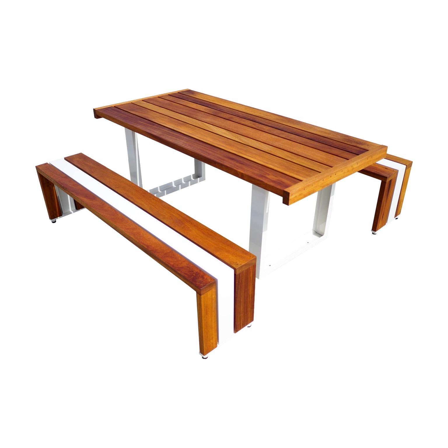 Contemporary Picnic Table / Dining Set - African Teak For Sale