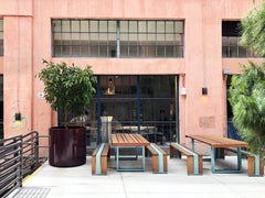 Contemporary Picnic Table / Dining Set - Redwood