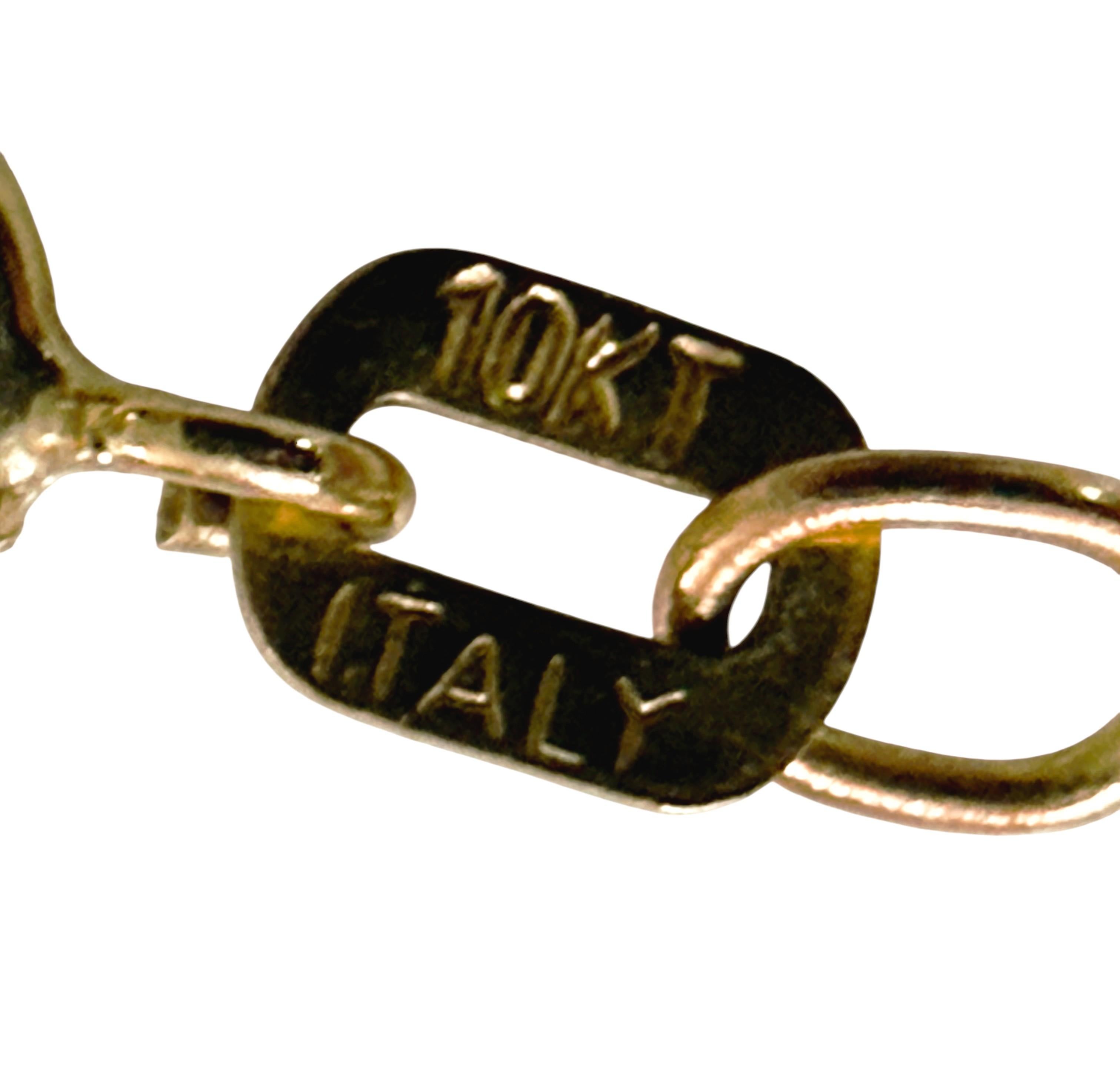 S.R.Co. Collier à pendentifs en or jaune 10K, onyx et émail, 19,5 pouces en vente 1