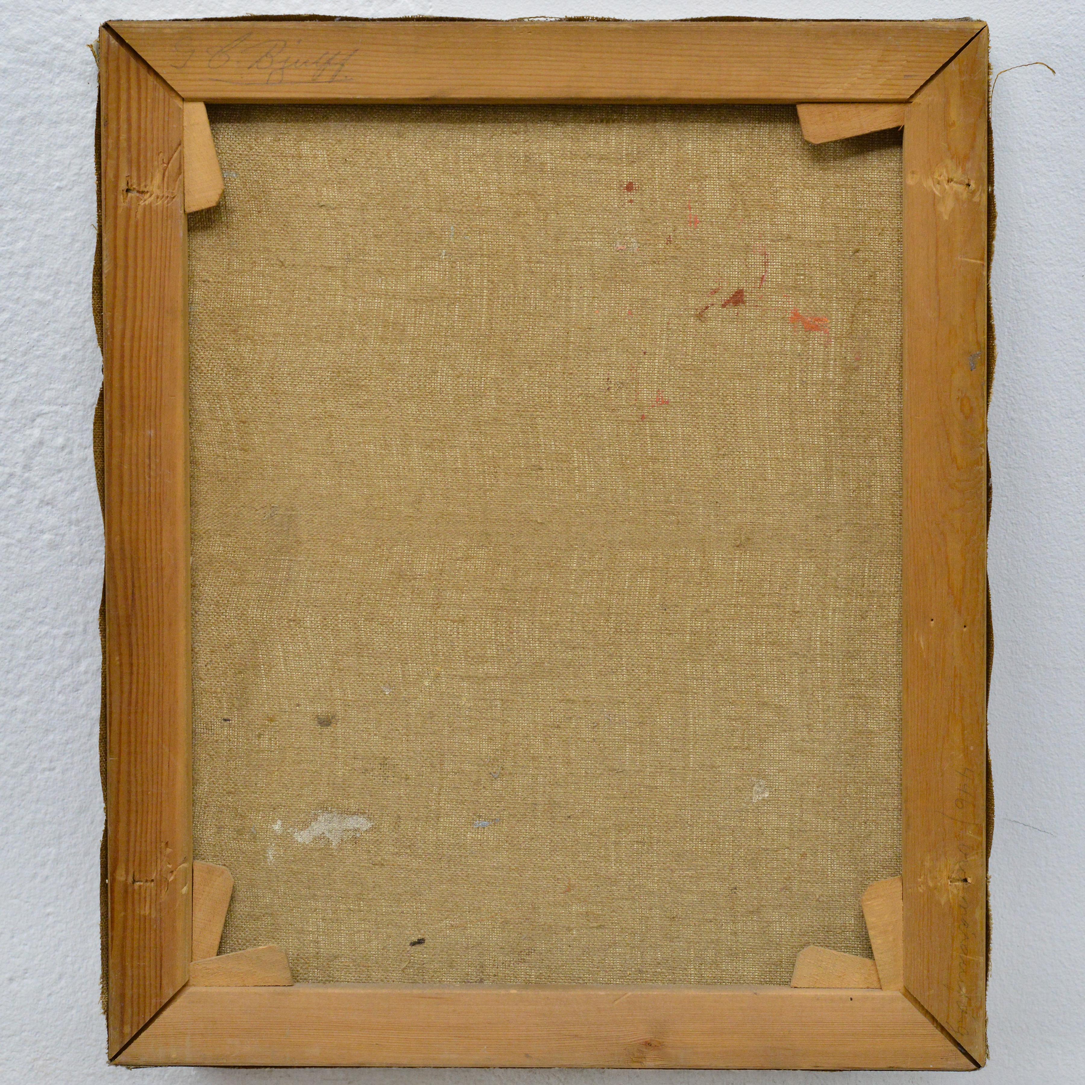 Antike 1920er Jahre dänischen Realist Ölgemälde Fischmarkt Szene Kopenhagen signiert im Angebot 3