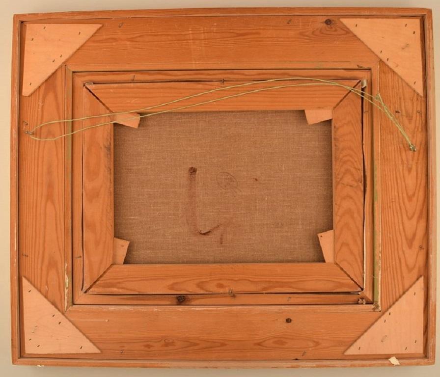 Fine XX secolo Søren Edsberg, Danimarca, Olio su tela, Composizione astratta, anni '70 in vendita