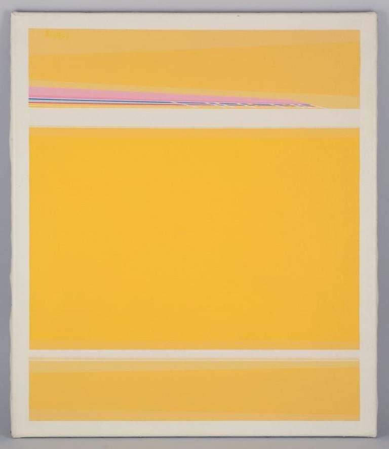 Søren Edsberg, Danish-born American painter. 
Oil on canvas. Abstract composition. 
Ca 1990s
In excellent condition.
Unsigned.
Dimensions: 70.0 cm. x 60.0 cm.

