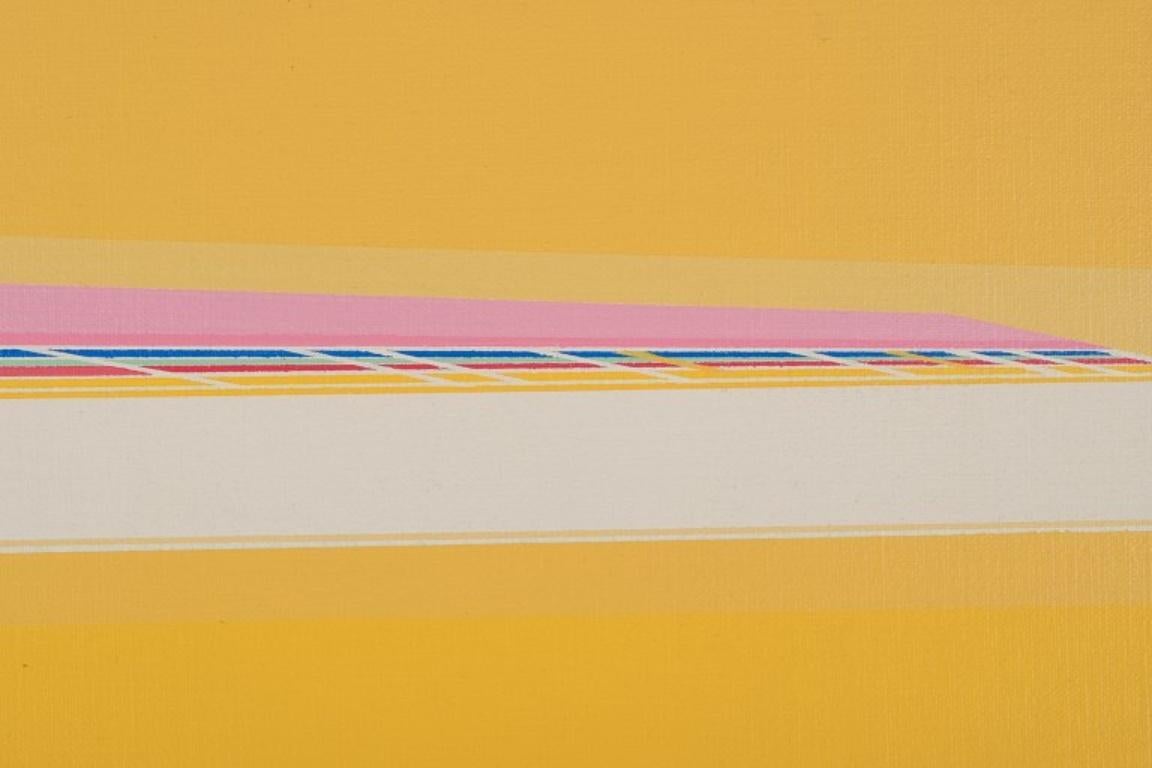 Søren Edsberg, Oil on canvas. Abstract composition. In Excellent Condition For Sale In København, Copenhagen