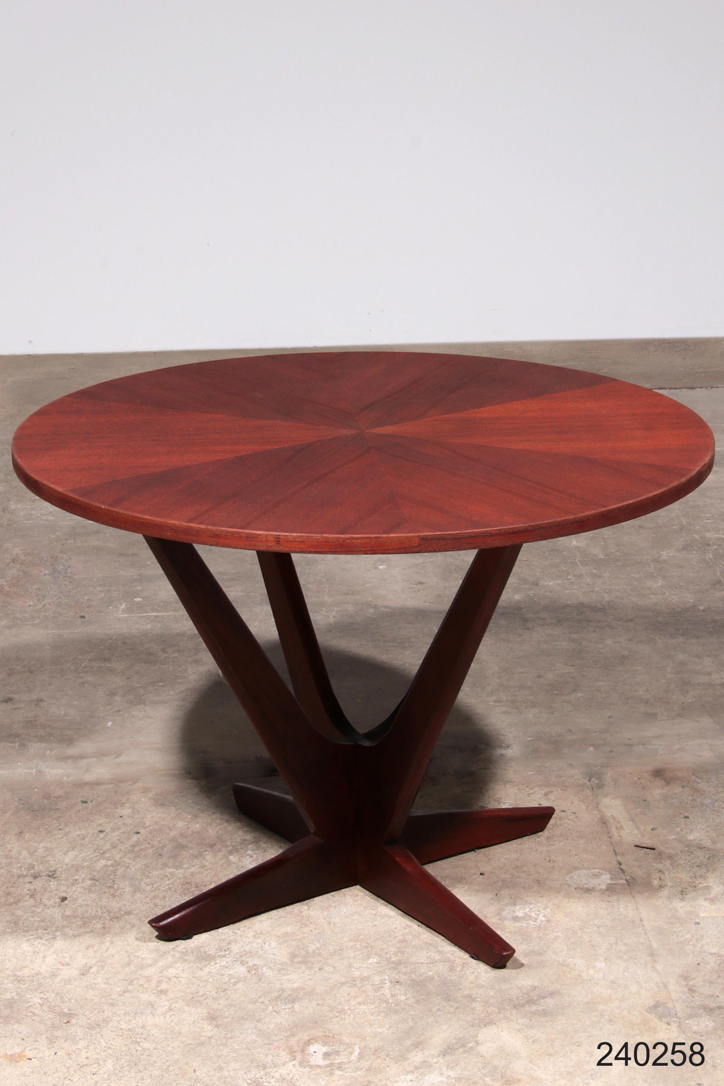 Søren Georg Jensen Kubus Radialer Couchtisch aus Teakholz, Dänemark, 1960er Jahre im Angebot 5