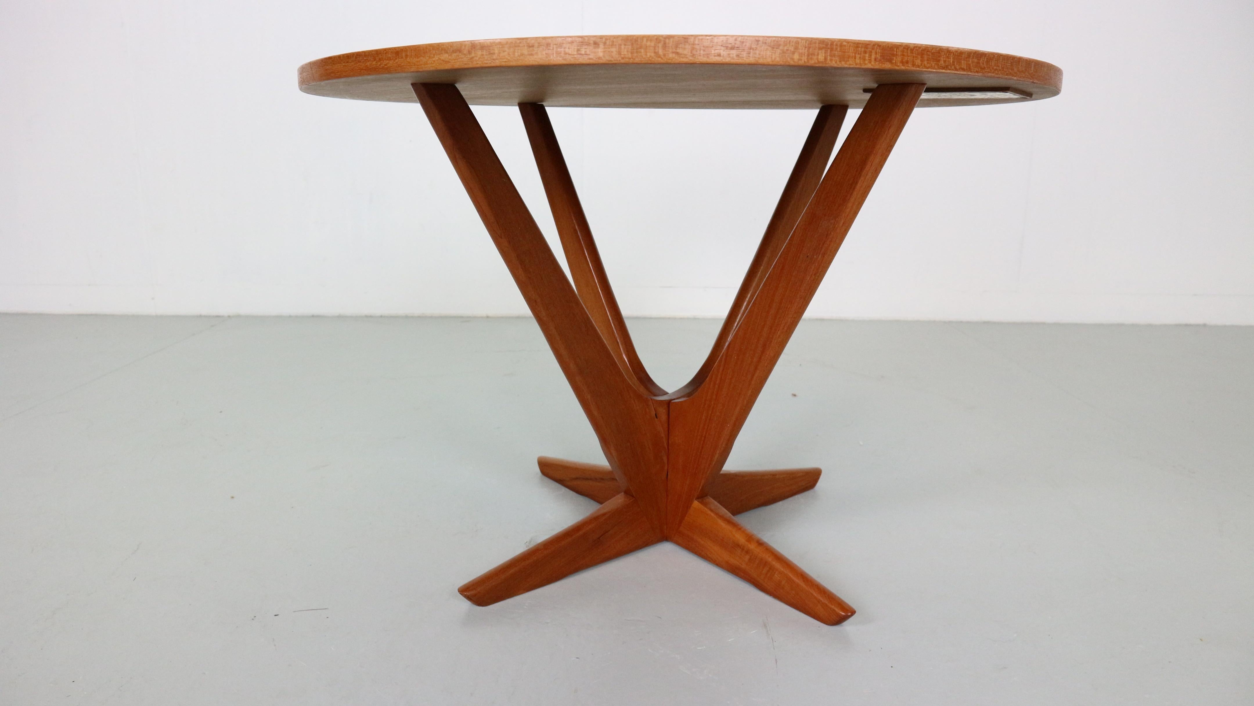 Søren Georg Jensen Teak Round Coffee Table for Kubus, 1960, Denmark 4