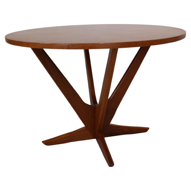 Søren Jensen Teak Round Coffee Table for Kubus, 1960 Denmark For