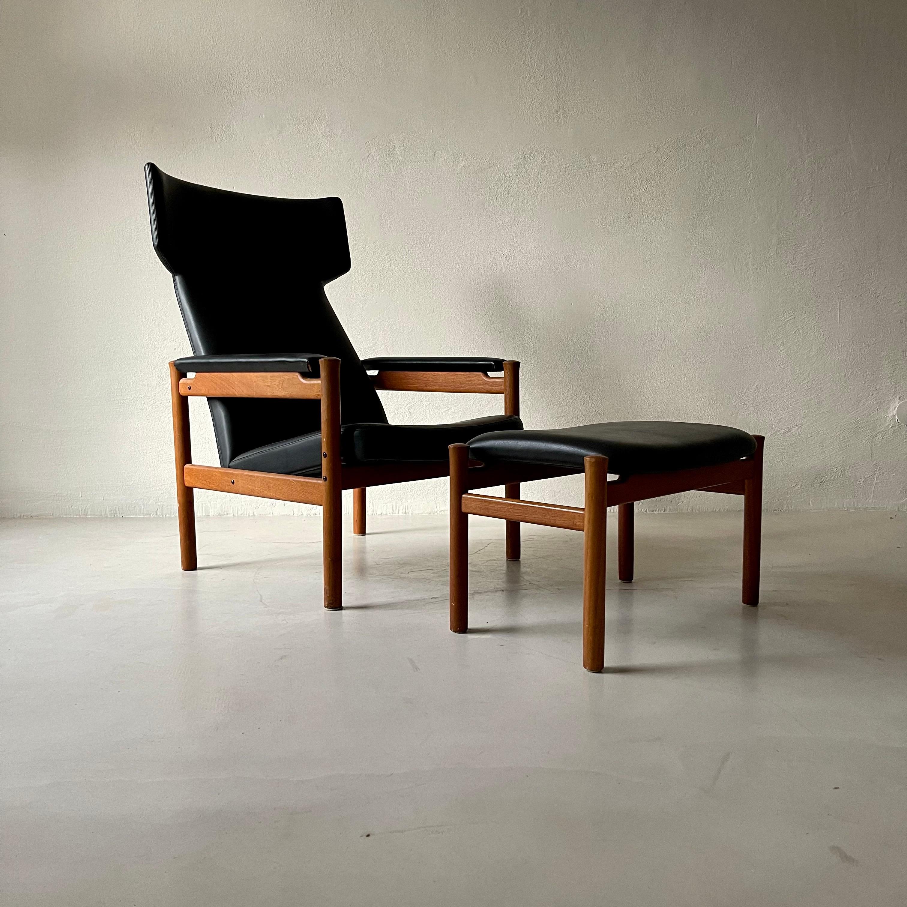 Mid-Century Modern Søren Hansen Easy Chair Model 4365 Produced by Fritz Hansen in Denmark For Sale