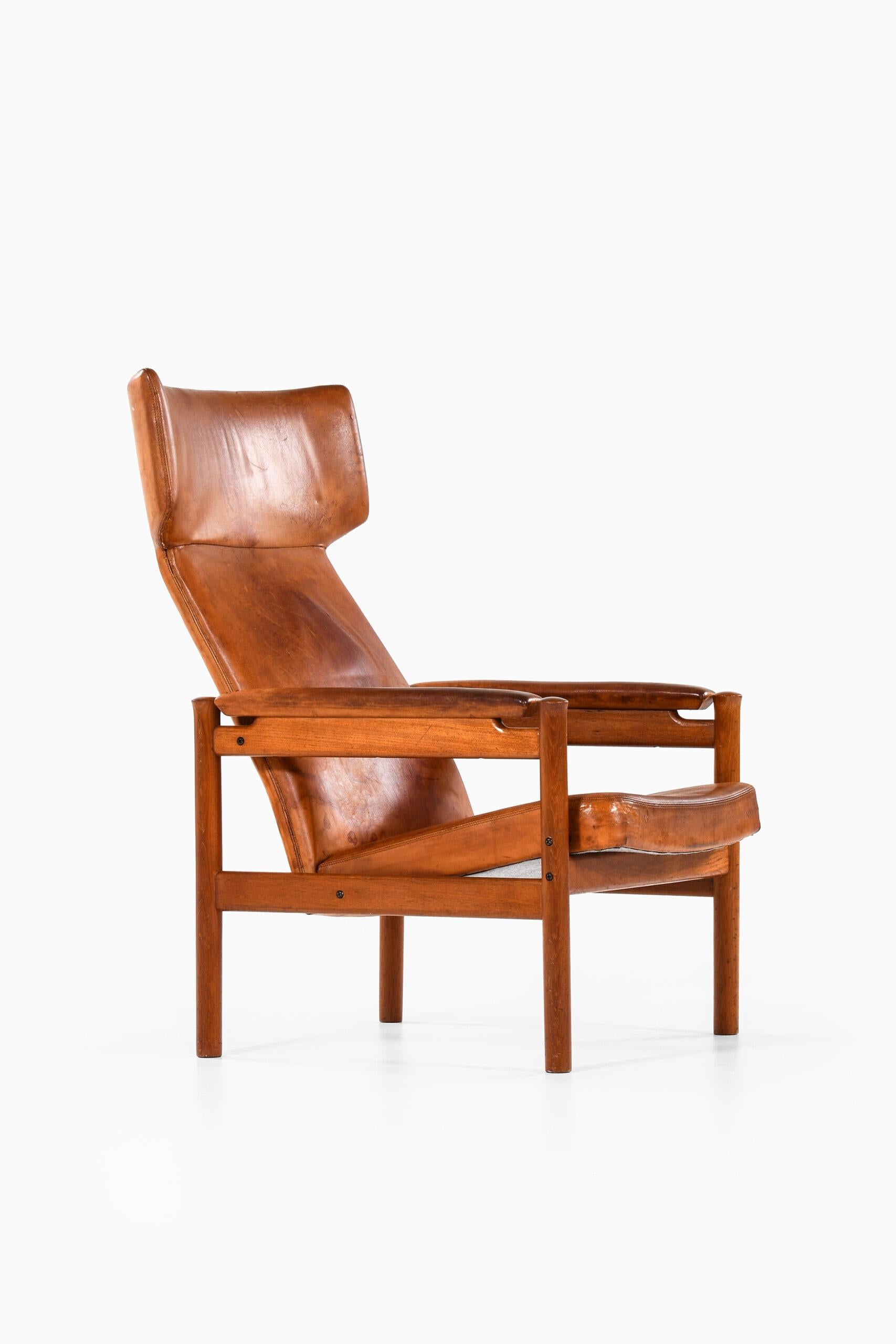 Leather Søren Hansen Easy Chair Model 4365 Produced by Fritz Hansen in Denmark
