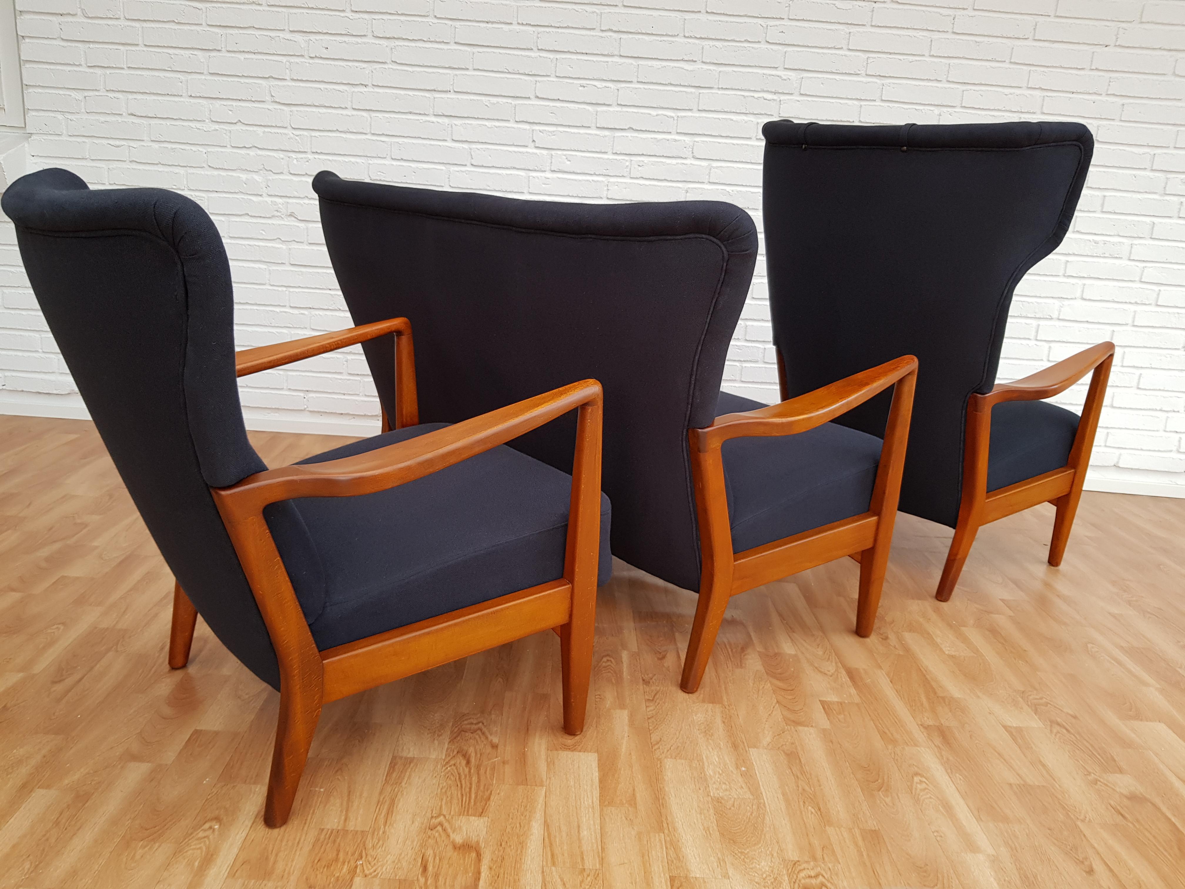 Søren Hansen for Fritz Hansen, Danish Designed Sofa Set, 1950s, Reupholtered 13