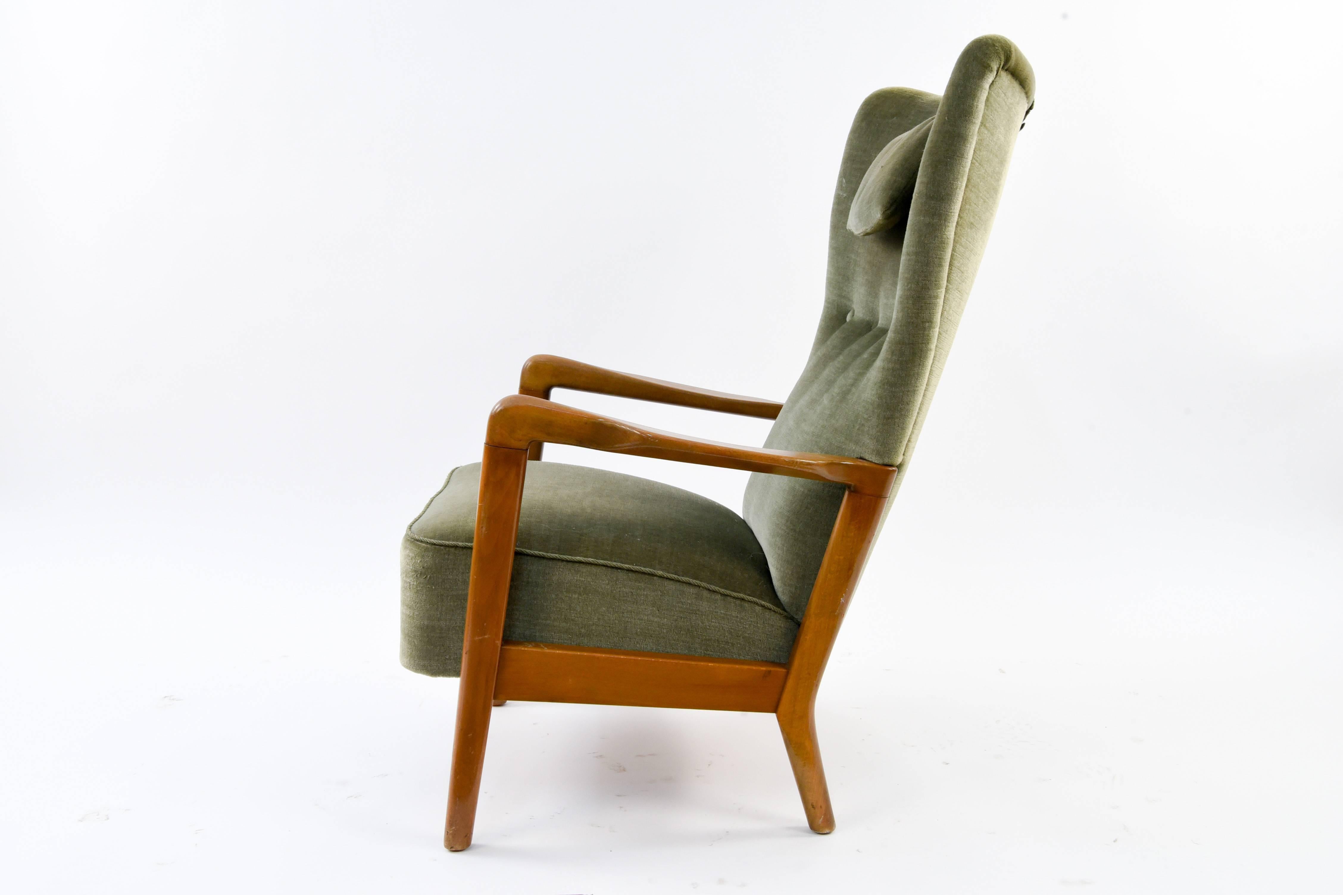 Mid-Century Modern Søren Hansen for Fritz Hansen Midcentury Danish Lounge Chair