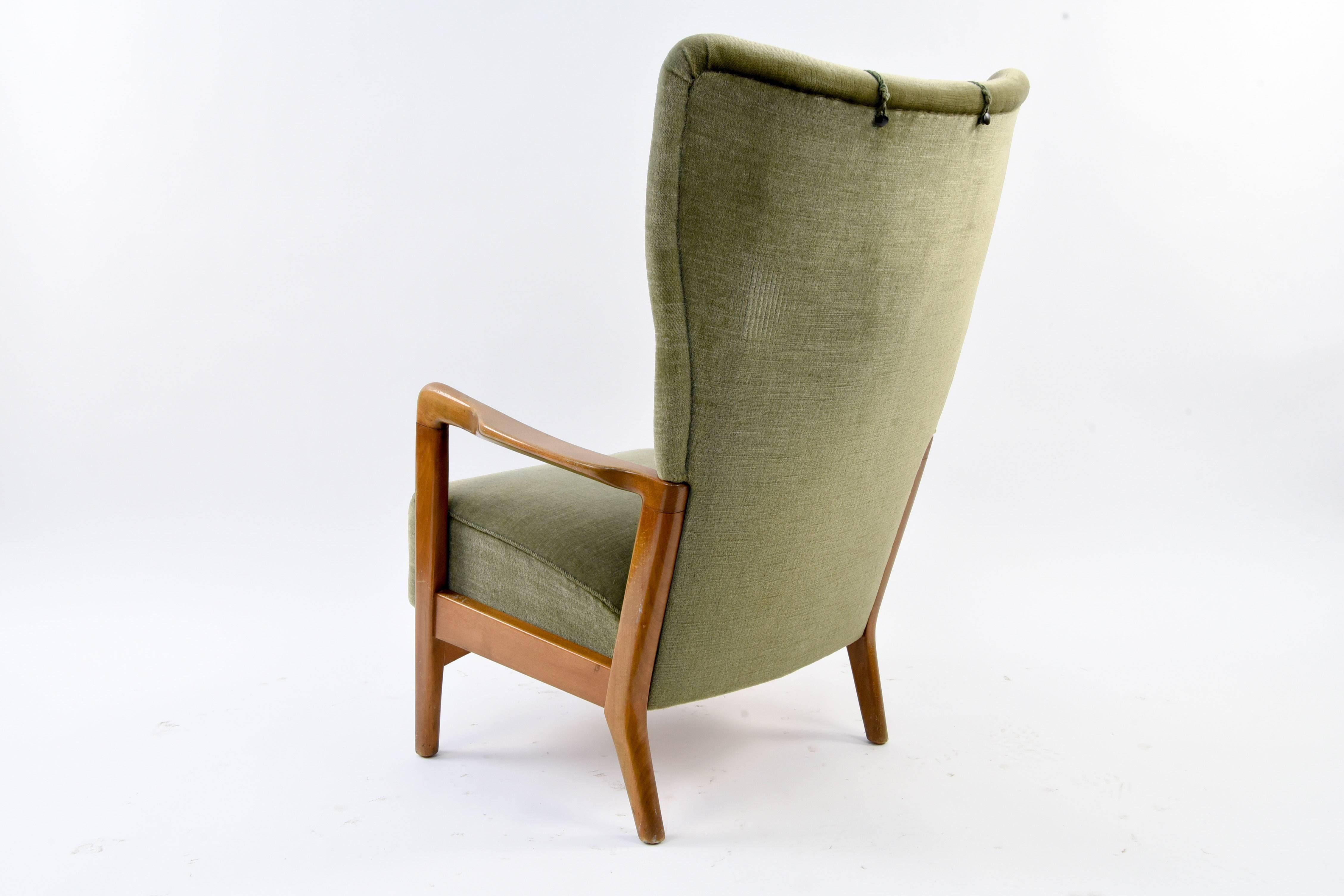 Søren Hansen for Fritz Hansen Midcentury Danish Lounge Chair In Good Condition In Norwalk, CT