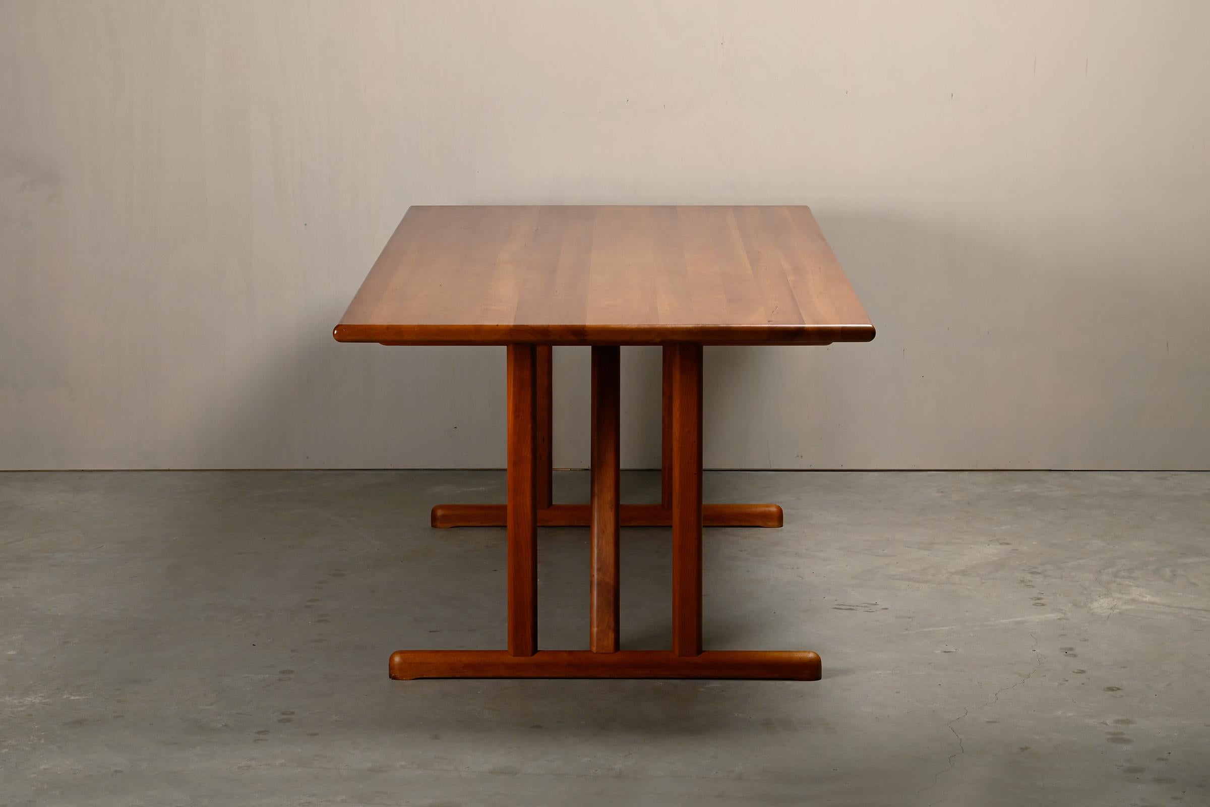 Mid-Century Modern Søren Holst Shaker Dining Table or Desk in solid Cherry Wood, Denmark