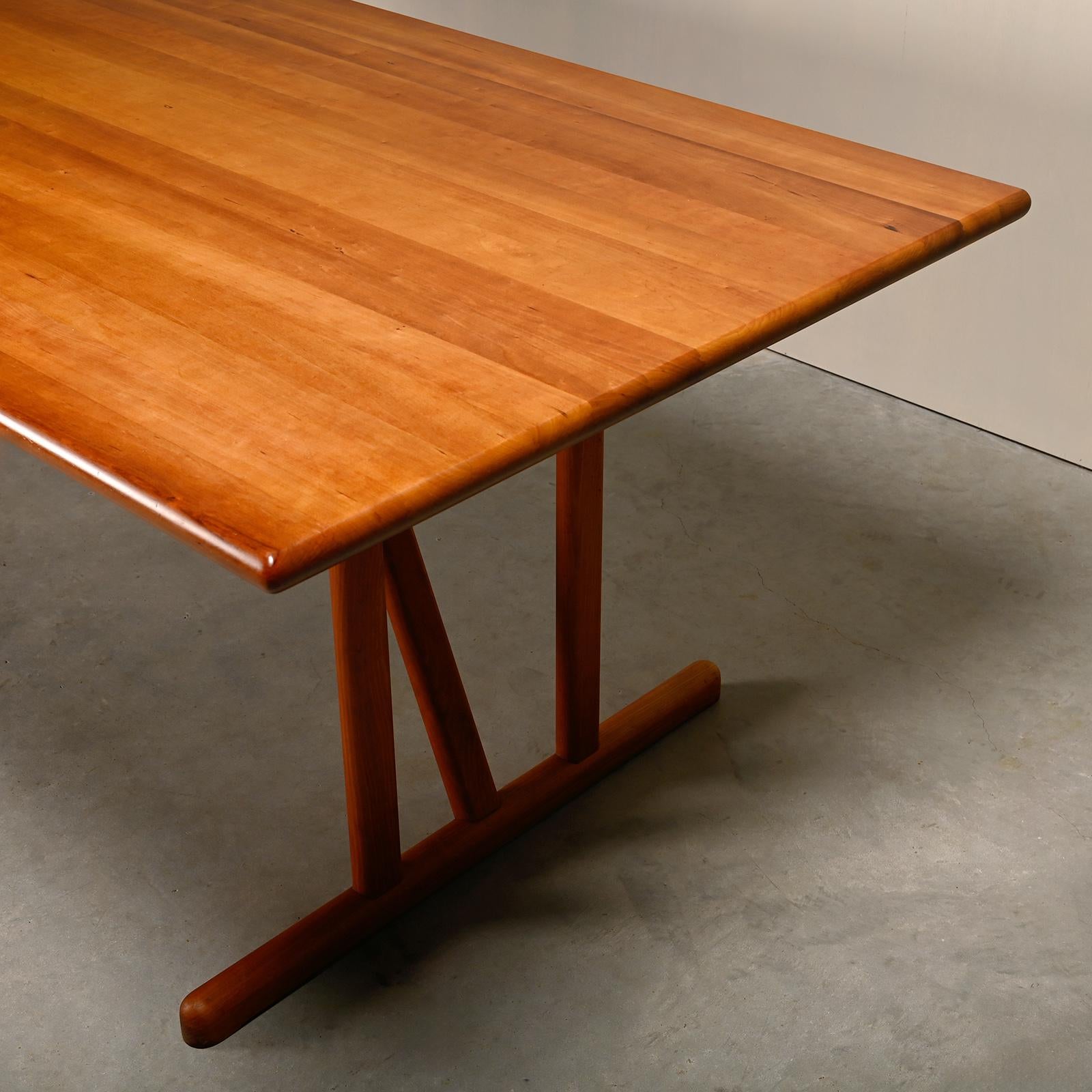 Søren Holst Shaker Dining Table or Desk in solid Cherry Wood, Denmark 3