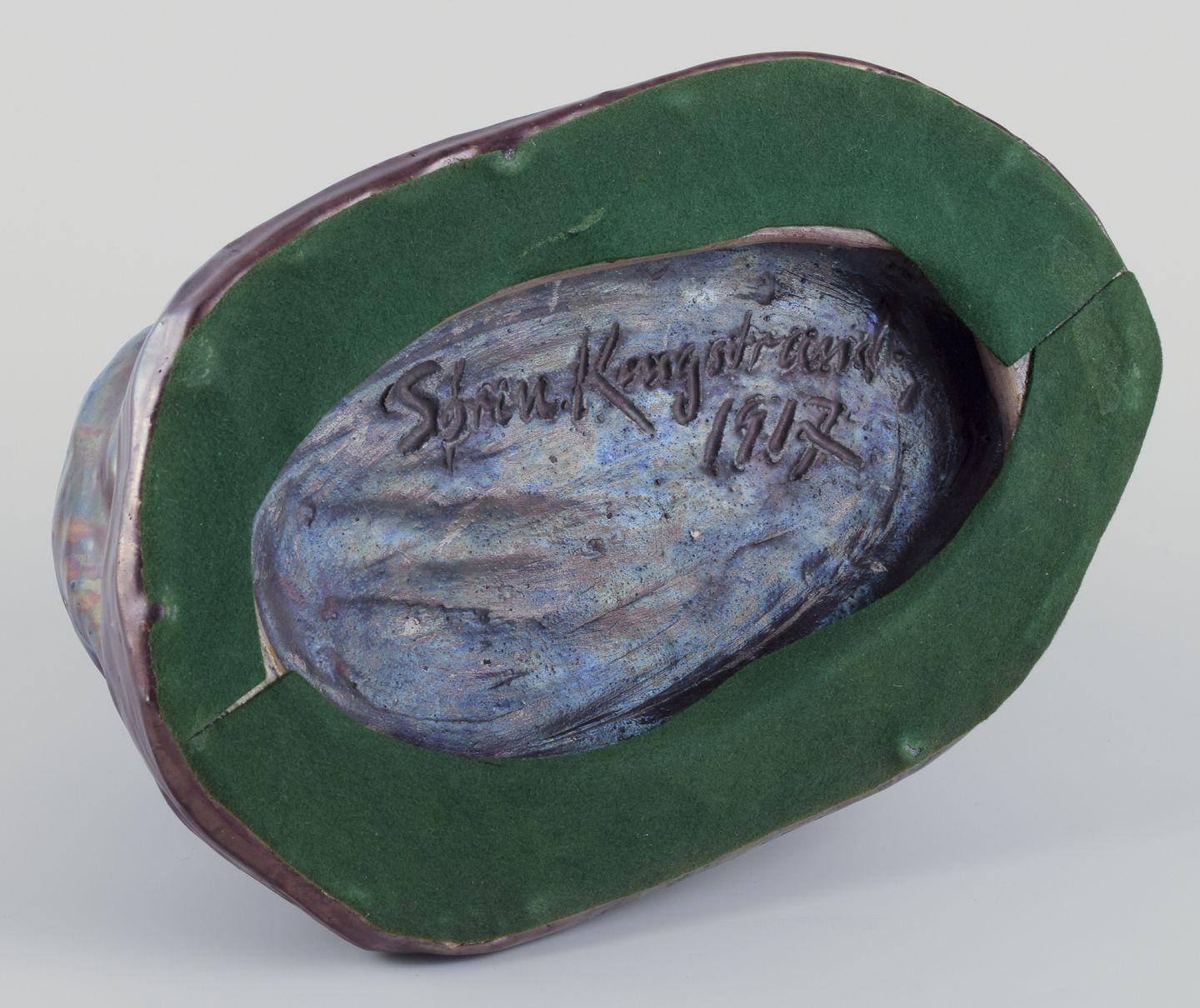 Søren Kongstrand (1872-1951), Danish ceramicist. Large sculpture of a dachshund. For Sale 2