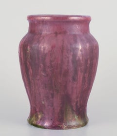 Søren Kongstrand (1872-1951) Danish ceramicist. Vase with matte and shiny glaze.